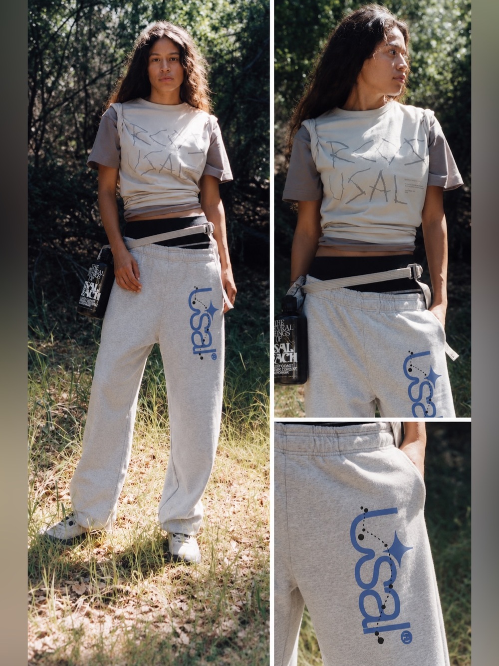 Usal Project LA Grey Sweats Joggers with Original Blue Logo - First Merch Drop!